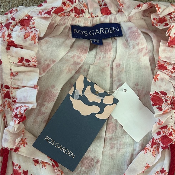 Ro's Garden NWT Red Floral Sofia Sleeveless Ruffle Short Dress **Size XS** 🌺🌺 - Picture 8 of 9